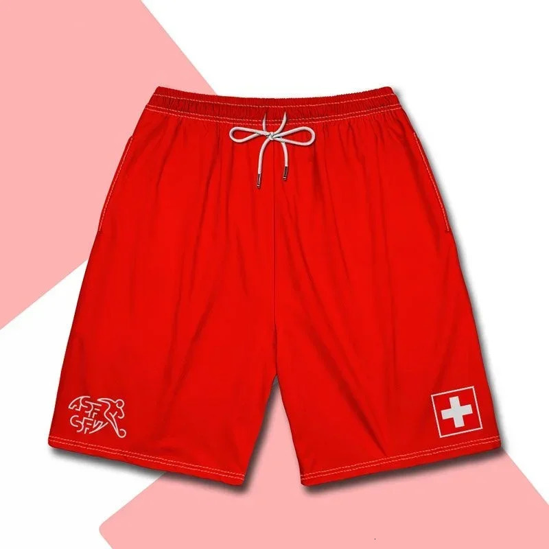 Switzerland Croatia football team home kit sports shorts for men and women 3D printed breathable fast drying comfortable 250322