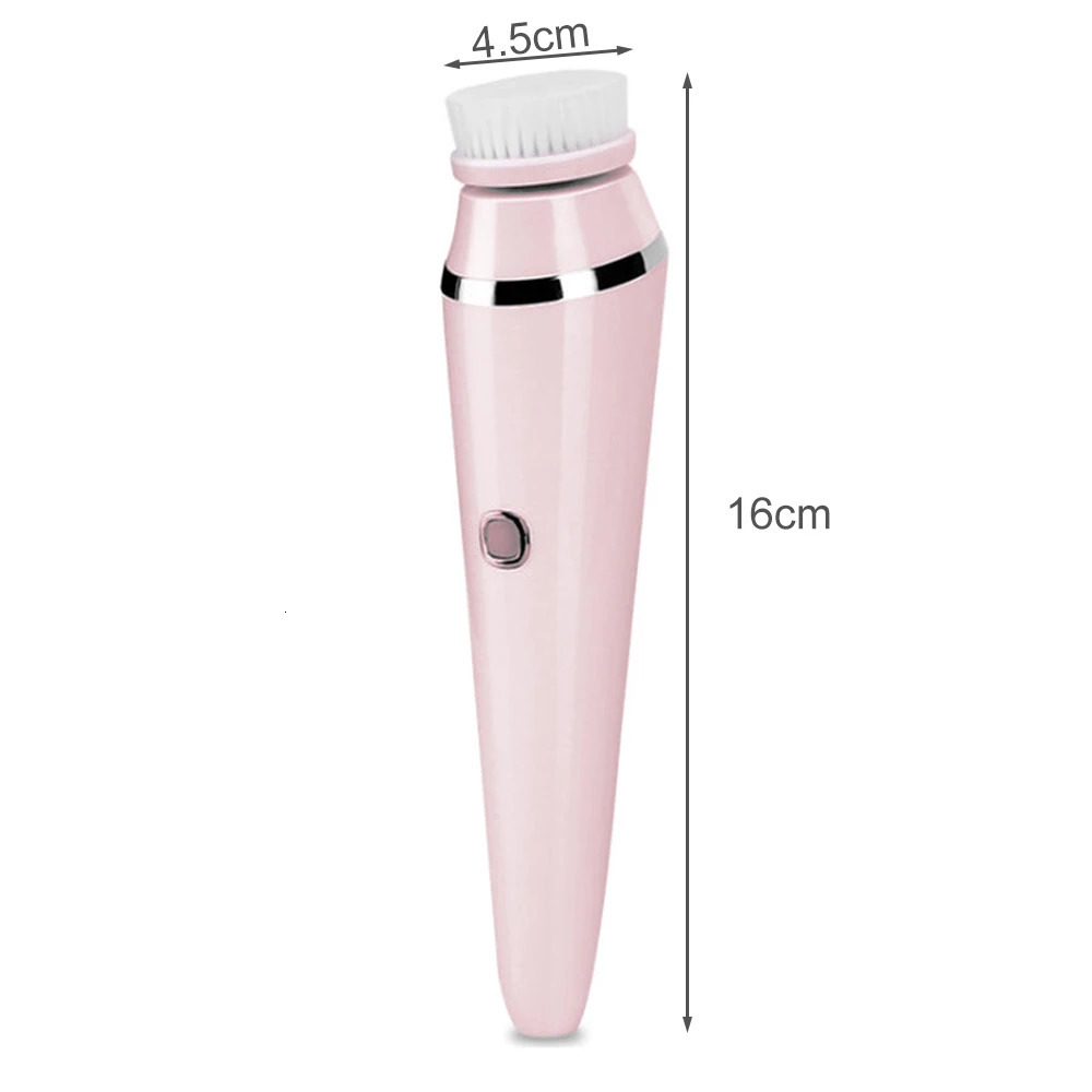 Deep Pore Cleansing Brush 4 in 1 Exfoliator Face Massager with 4 Replacement Heads Oily Skin Care USB Charging No Stand 251030