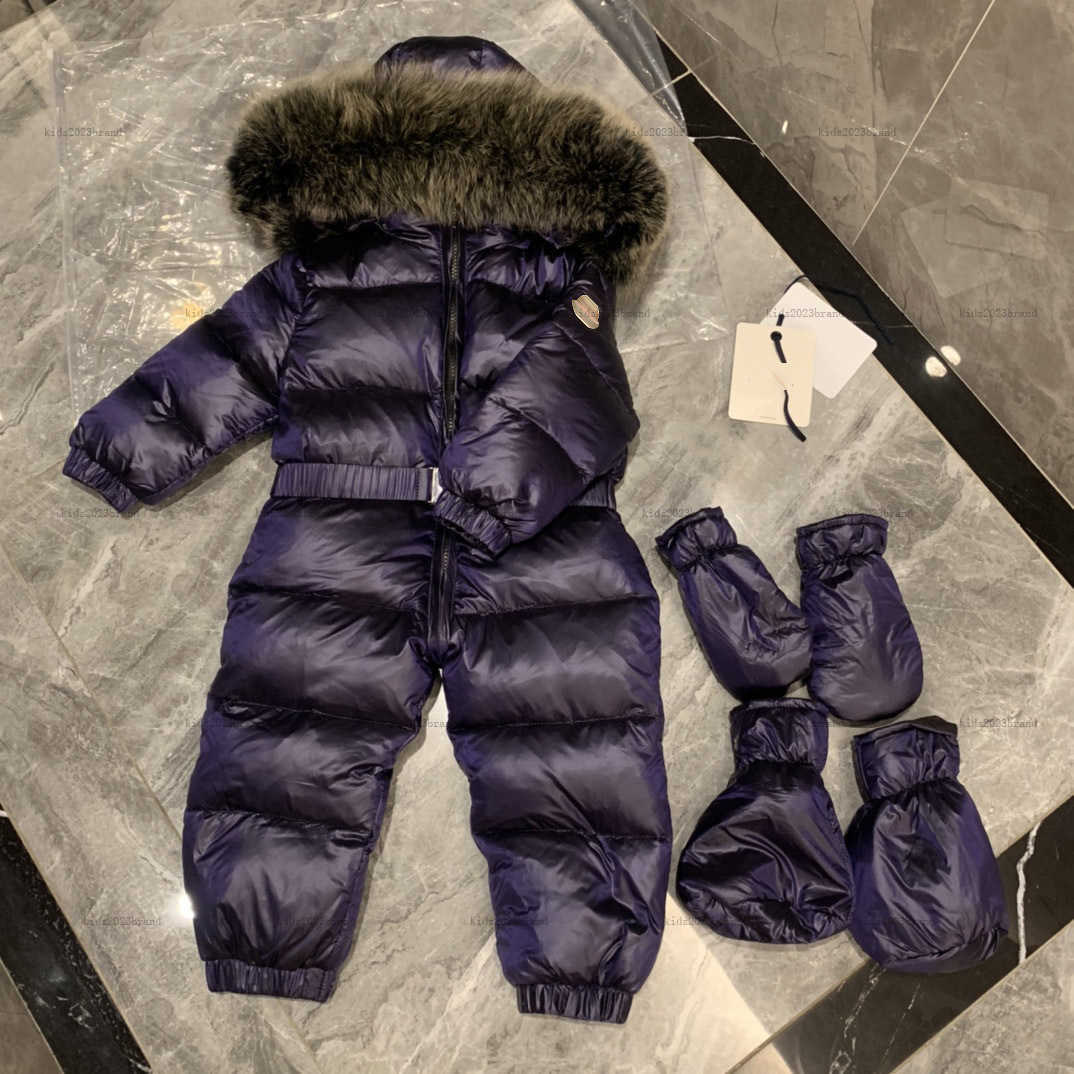 New newborn Down jumpsuits winter infant bodysuit designer toddler clothes Hooded design baby romper A387X11N104
