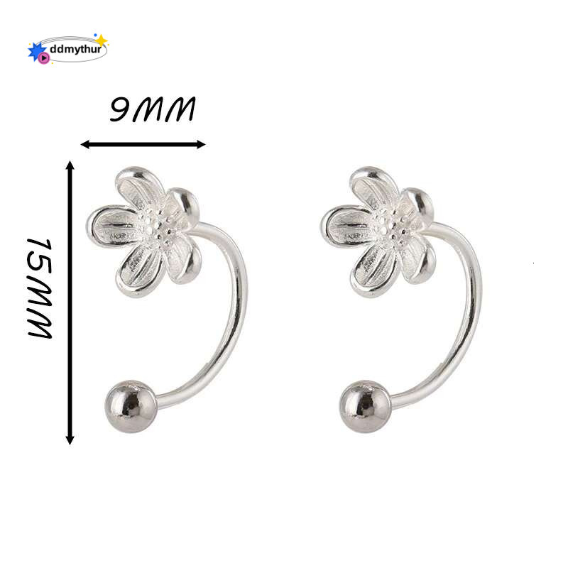 Real Sterg Sier wer Screw Puncture Stud Earrings for Women Fine Jewelry Light Minimalist Accessories ddmythur