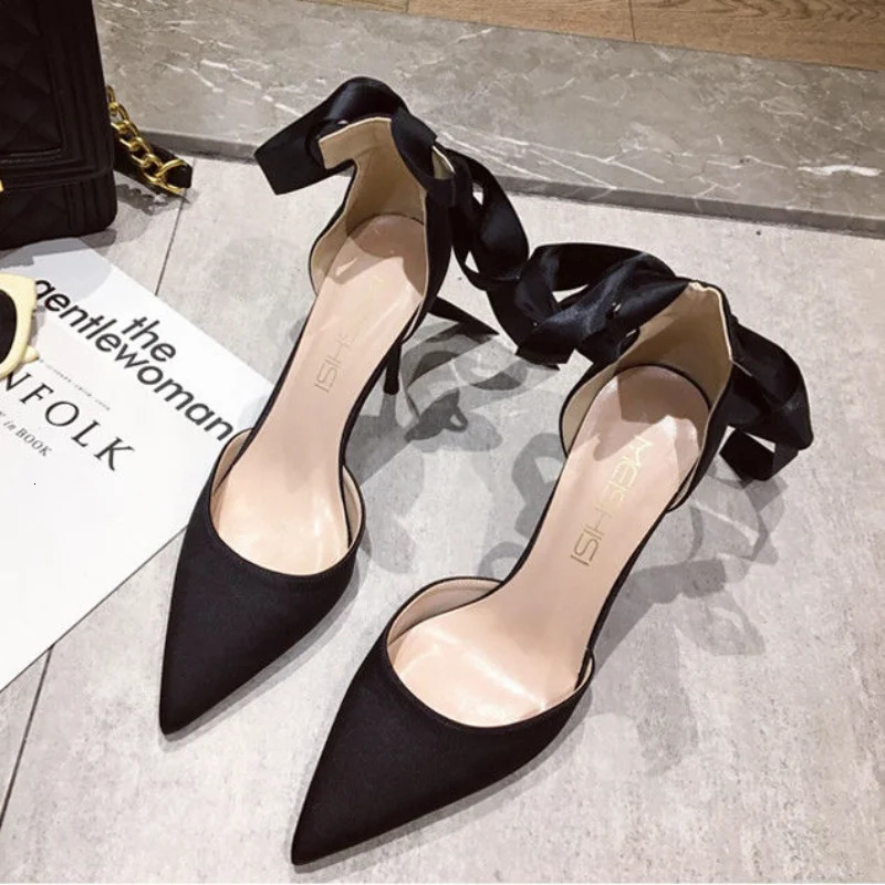 Womens Sandals Pointed Toe Strappy Thin Heels Ladies Shoes Sexy Summer Comfort Pvc Sale Offers Wholesale The 251030