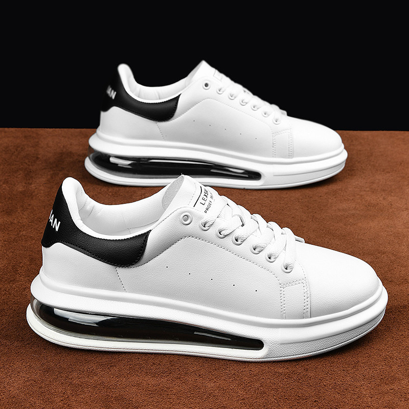 new white shoes men air cushion low-top board shoes inside height-increasing leisure sports shoes 39-46