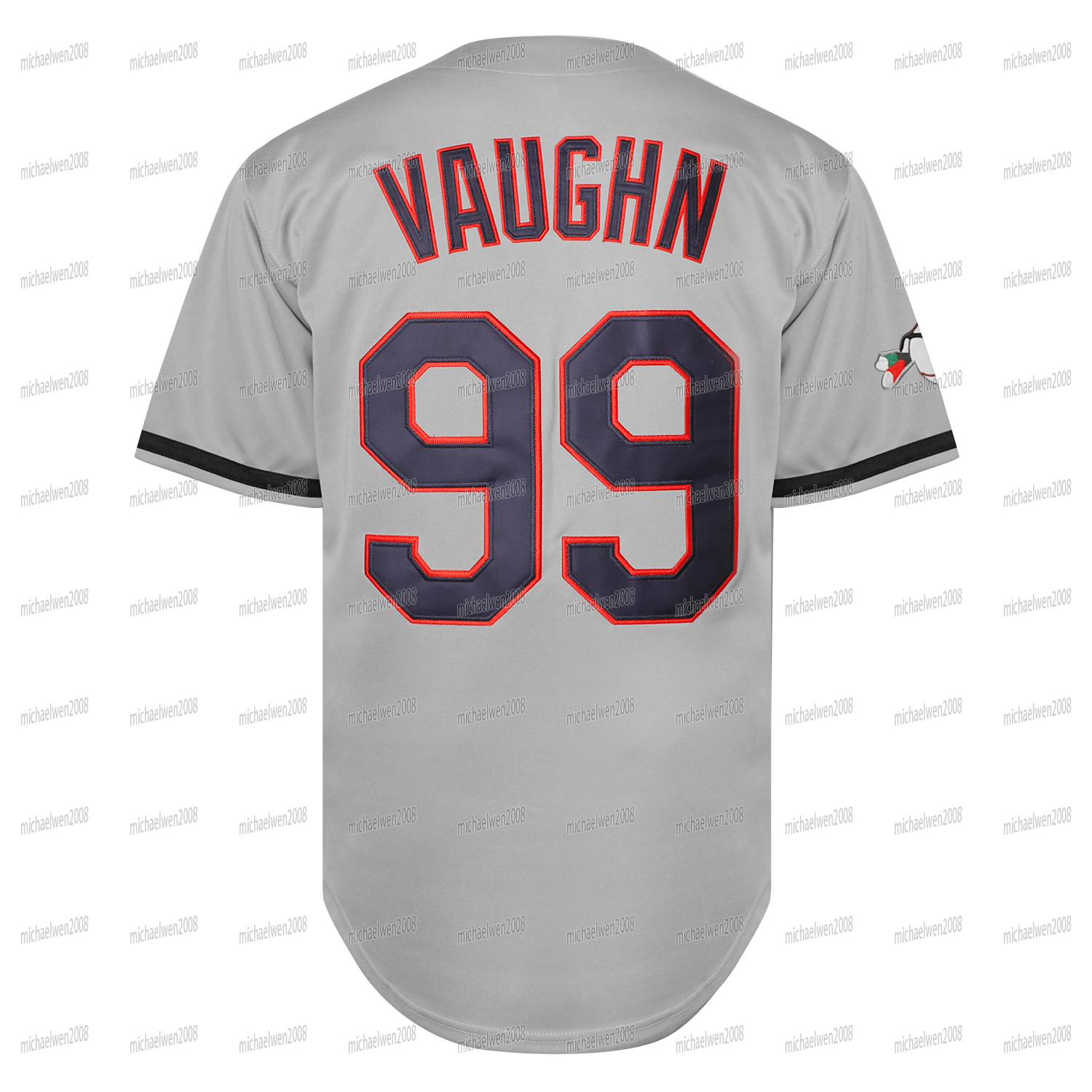 In stock Men's 99 Ricky Vaughn 7 LOFTON 19 Bob Feller Retro Baseball Jersey Stitched Embroidered Polyester Retro Classic Letter Number Movie Jers