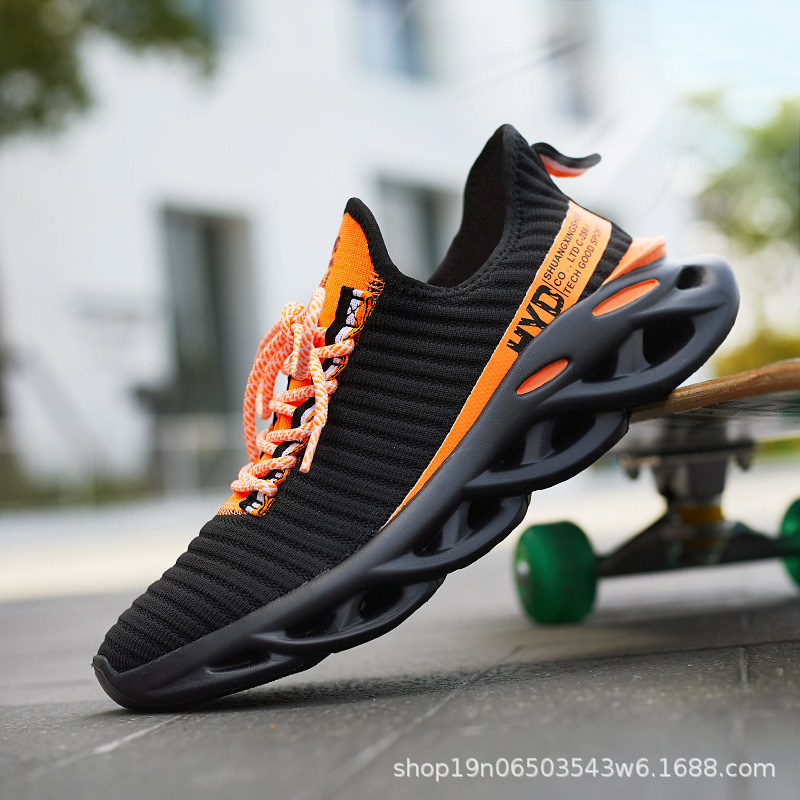 Free shipping designer trainers sneakers men orange white black red comfortable breathable outdoor leisure shoes 2025
