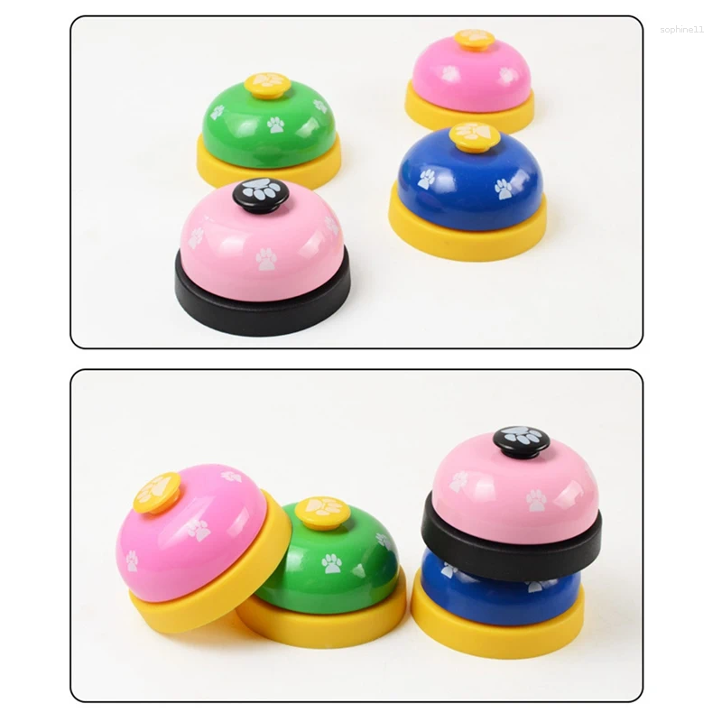 Update Pet Call Bell Toy Dog Training Called Metal Dinner Ring For Cat Puppy Toys Interactive Eating Food Feeder