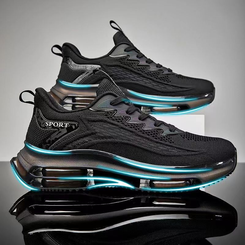 Free shipping Outdoor Men Casual Sneakers Chunky Running Shoes Fashion Men Shoes Breathable Training shoes Non Slip Shock Tennis Shoes Blackred Ice bl