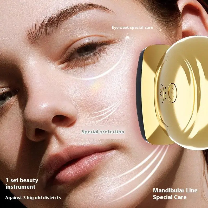 3in1 Portable Facial Massager Face Sculpting Vibration Red Light Electri Face Neck Massager Treatment Tool 251030