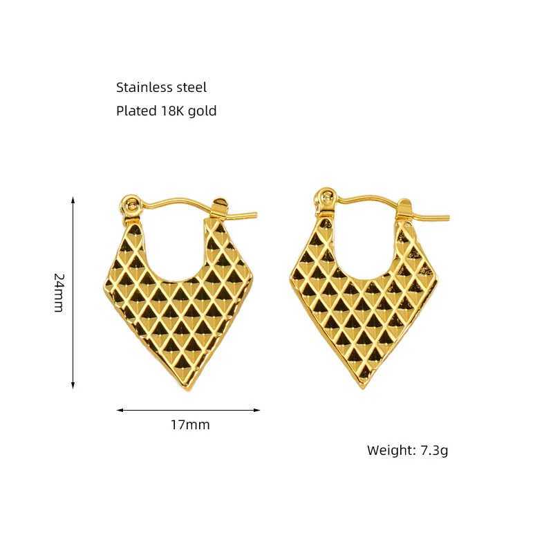 Womens stainless steel ring earrings 2025 new retro heart-shaped geometric anti fading metal fashion jewelry accessories Y250401