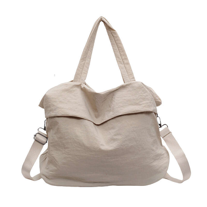 2025 NEW Korean version nylon cloth bucket women's handheld versatile large bag, internet famous, same style, stylish single shoulder crossbody b