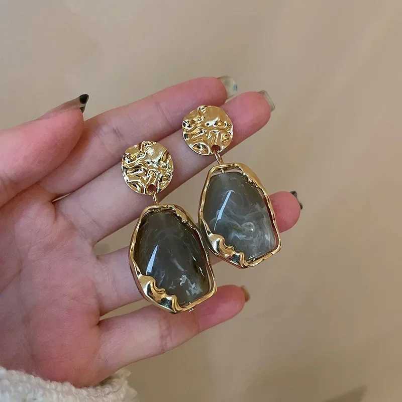 Fashion Pendant Earrings Trend Retro Geometric Earrings for Women 2023 Korean Jewelry Bohemian Acrylic Accessories Party Gifts Y250401
