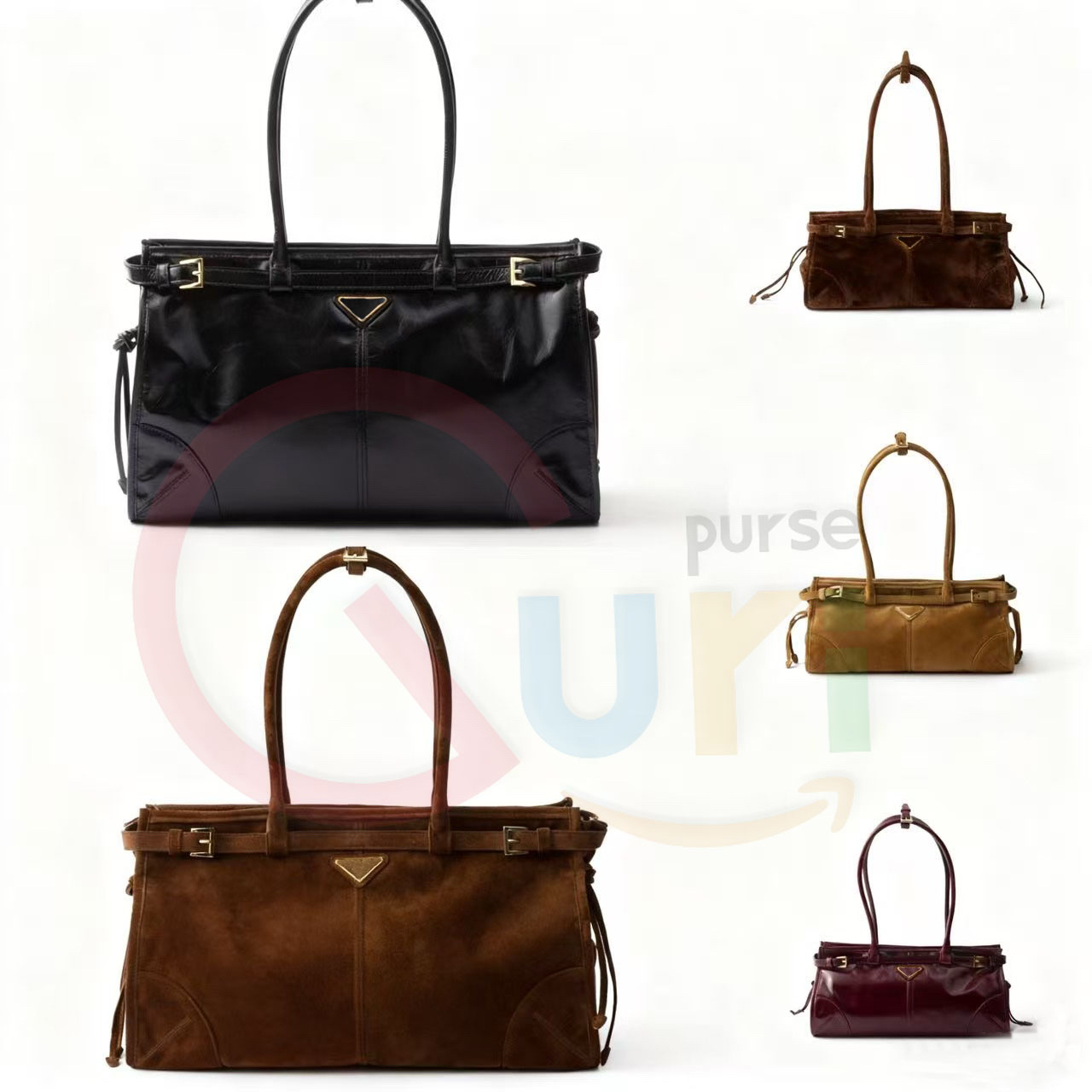 Designer bag Bonnie series handbag suede material, genuine leather material, large capacity luxury bag, lightweight and fashionable women's bag