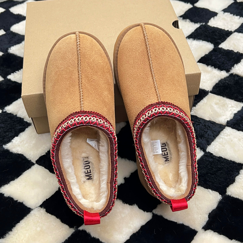 MEOD Slippers Designer Shoes Platform Slides Snow Boots Designer Womens Booties Casual Classics Chestnut Wool Slides Fluffy Leather Women Slider Top Q