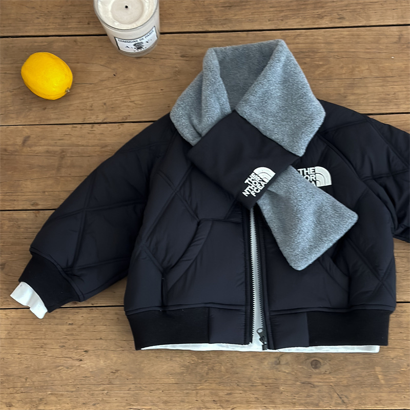 Luxury Down Coat Quilted Baseball Jacket, 2024 New Solid Color Winter Coat, Warm Padded Outerwear for Boys and Girls Free Shipping