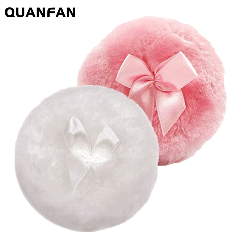 Talcum Sparkg Powder Round Bow Baby Long Heat Rash Powder Puff Long Hair Plush Beauty Sponge 230602