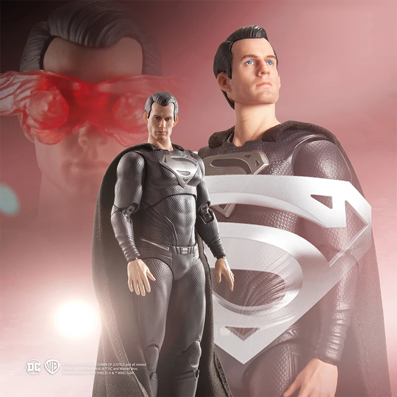 Fondjoy DC Comics Black Superman 1/9 Action Figure Wholesale - Justice League Collectible Model Kit with Movable Joints, Bulk Stock for Retailers