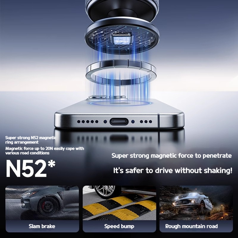 2025 New vacuum cup type car mobile phone stand magnetic car navigation special mobile phone holder K009