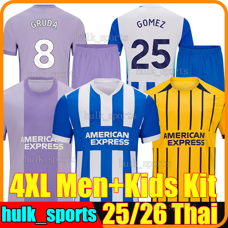 4XL 25/26 Brighton Soccer Jerseys GOMEZ AYARI GRUDA TZIMAS WATSON MINTEH MITOMA MILNER DE CUYPER BOSCAGLI RUTTER KOSTOULAS MARCH men kids kits sets football shirts