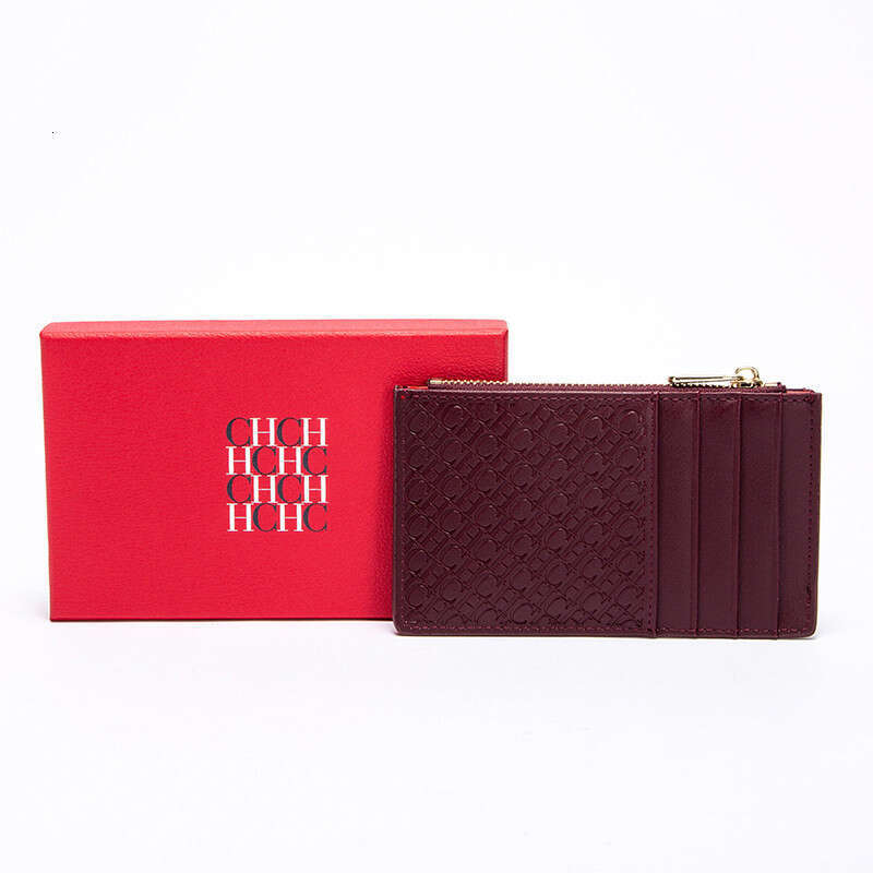 CHHC Women's Fashion Style Long Wallet Zipper Letter Printing Bag High Texture Leather
