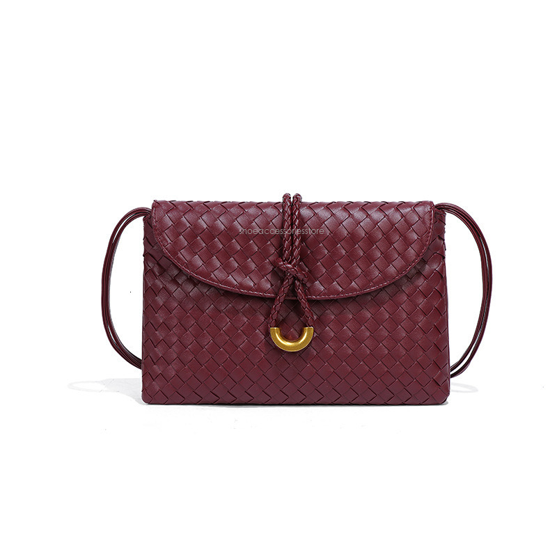 Free Shipping Designer Bag Commuter Versatile Single Shoulder Crossbody Fashionable Horizontal Texture Small Square Bag Niche Design Trendy Handmade W
