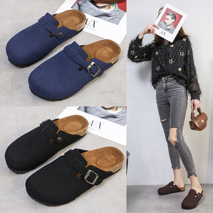 2025S hot Designer Sandals With Free Shipping New Flat Bottom Lazy Man Baotou Slippers For Women's Outwear Matte Personalized Big Head Half Toe M
