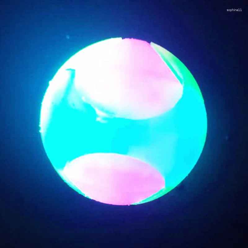 Update Glowing Ball Dog Toy LED Balls Flashing Elastic Molar Pet Color Light Interactive Toys For Puppy Cats