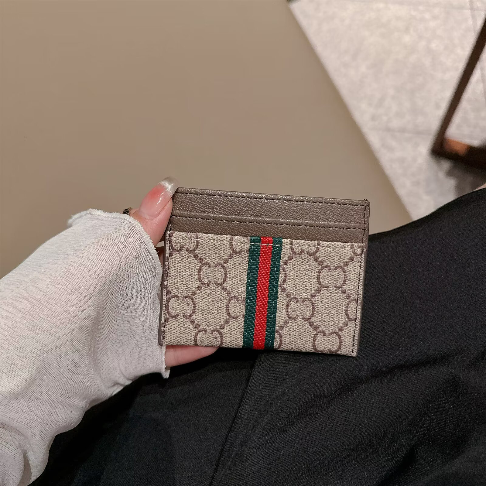 Luxurys Designers Credit Card Holders Wallets High Quality For Men Women Genuine Leather Pure Color Card Holder Purses Wallet With Box