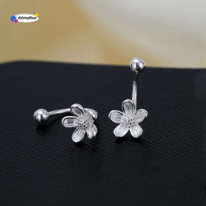 Real Sterg Sier wer Screw Puncture Stud Earrings for Women Fine Jewelry Light Minimalist Accessories ddmythur
