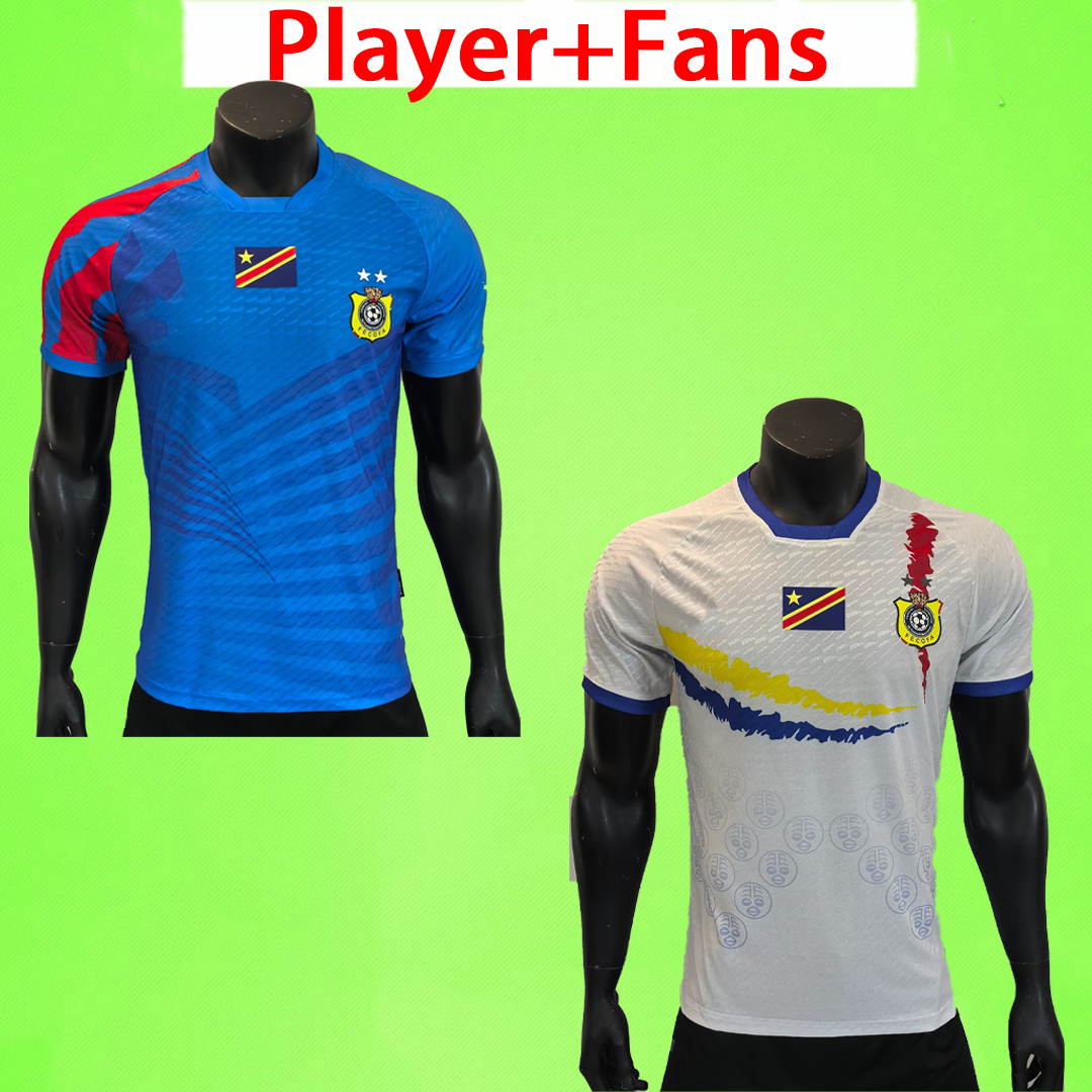Fans + Player version Congo 2024 2025 2026 soccer jerseys home away third football shirts 23 24 25 26 Uniforms blue white