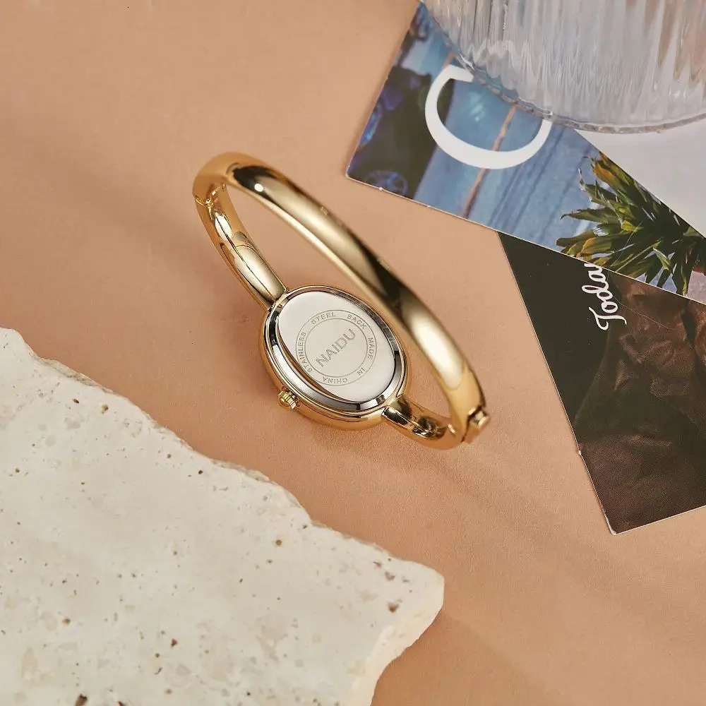 Fashionable Elegant ladies Bracelet Watch Roman Numeral Oval Waterproof Womens Quartz Watch reloj 251031