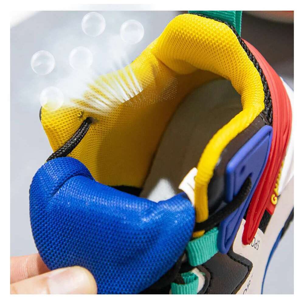 Teenager Boy's Basketball PU Leather Breathable Children's Sport Trend Fashion Sneakers For Children Casual Shoes