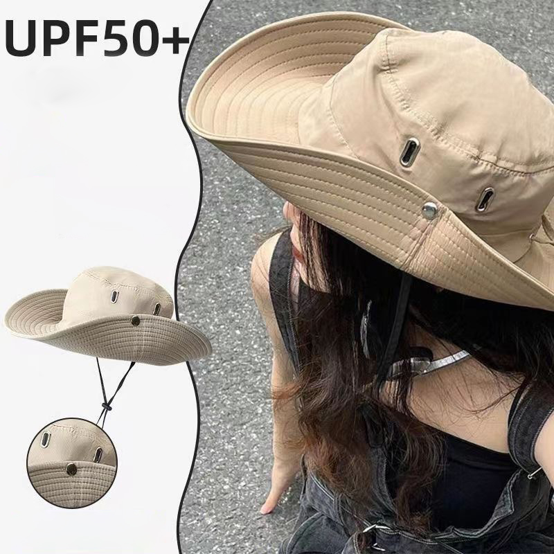 Men's and Women's Western Fisherman Hat with UV Protection for Hiking and Outdoors