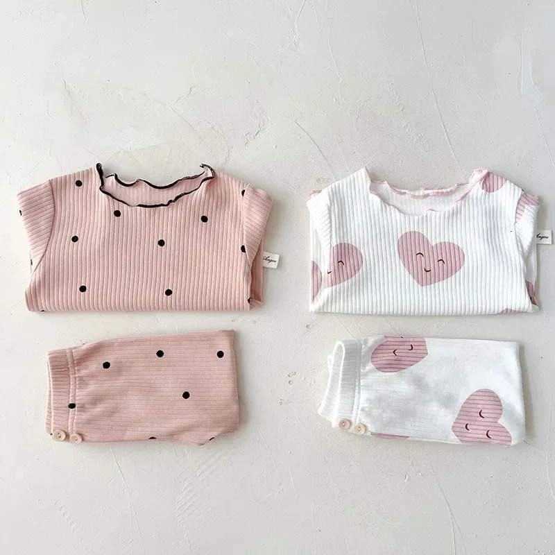 2024 Spring Baby Set Printing Point Pajamas Wearing Indoor 250325z