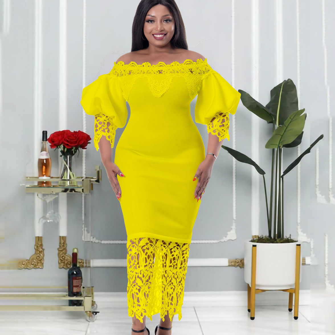 Off The Shoulder Velvet Party Dress Lady Bodycon Slash Neck Velour Elegant Midi Dress Spring Women Skinny Empire Dressess