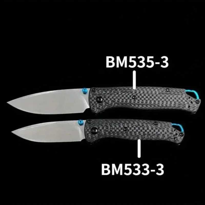 BM Folding Bugout 535/533-3 Pocket Knife S35V/S90V Blade Carbon Fiber Handle Outdoor Camping Hunting Portable EDC Tool KnifeW250402