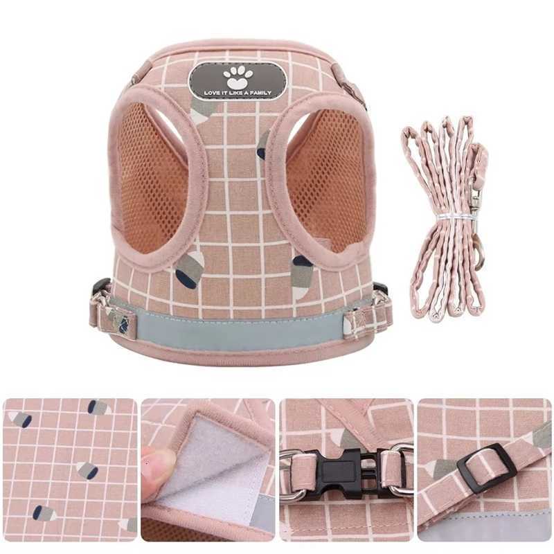 Dog Harness Leash Set Adjustable Reflective Cat Kitten Vest Small Medium Puppy Collar Supplies Pet Best Seller