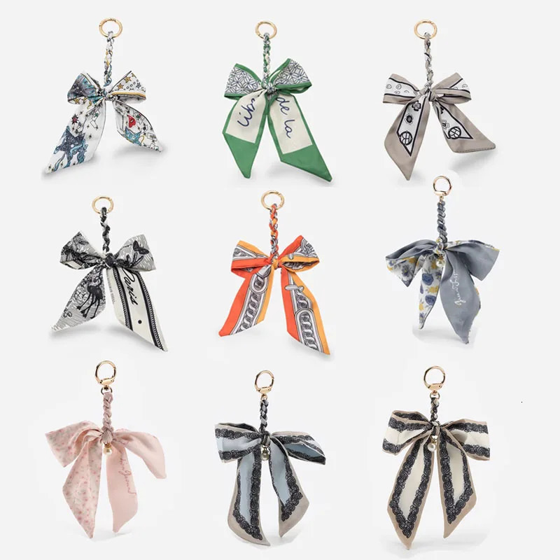 Bow Bag charm Bag Hanging Chain Strap Keychain Colorful Bag Decorate Extension Chain Bag Accessories Gift for Women 251030
