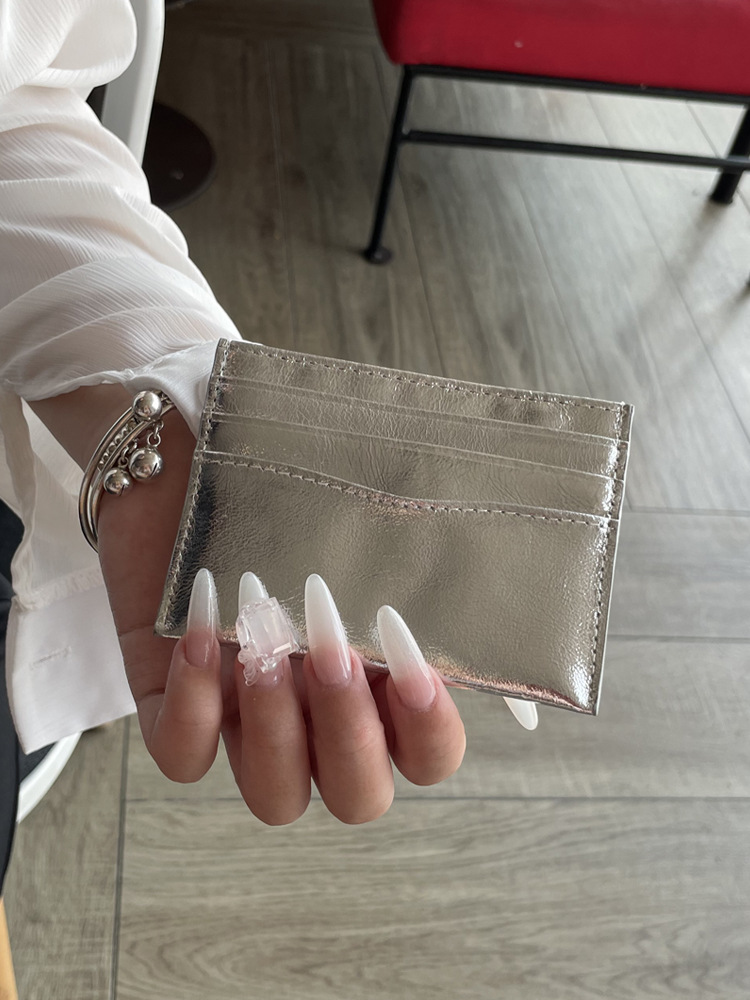 Women's Genuine Leather Slim Card Holder, Premium Compact ID & License Wallet, Mini Cute Card Case Purse