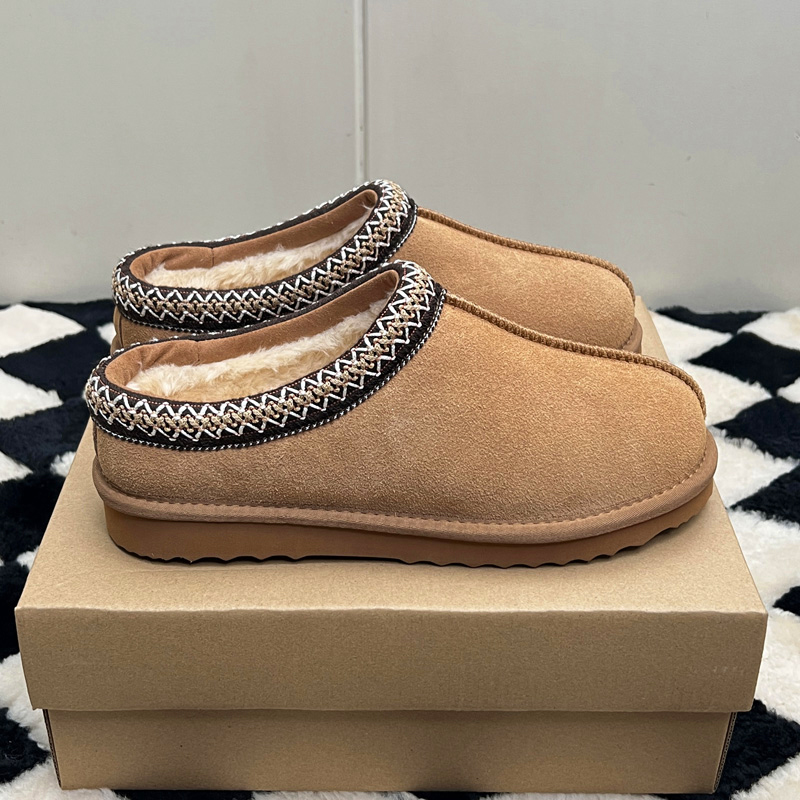 MEOD Slippers Designer Shoes Platform Slides Snow Boots Womens Ultra Mini Chestnut Wool Slides Fluffy Leather Women Slider Best Quality With Box