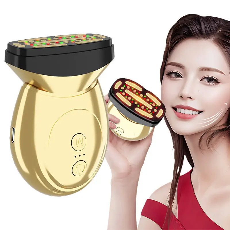 3in1 Portable Facial Massager Face Sculpting Vibration Red Light Electri Face Neck Massager Treatment Tool 251030