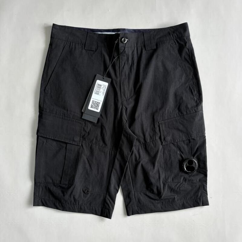 One Lens Cotton Cargo Shorts Outdoor Casual Men Pants Beach Shorts Black Khaki Size M-XXL