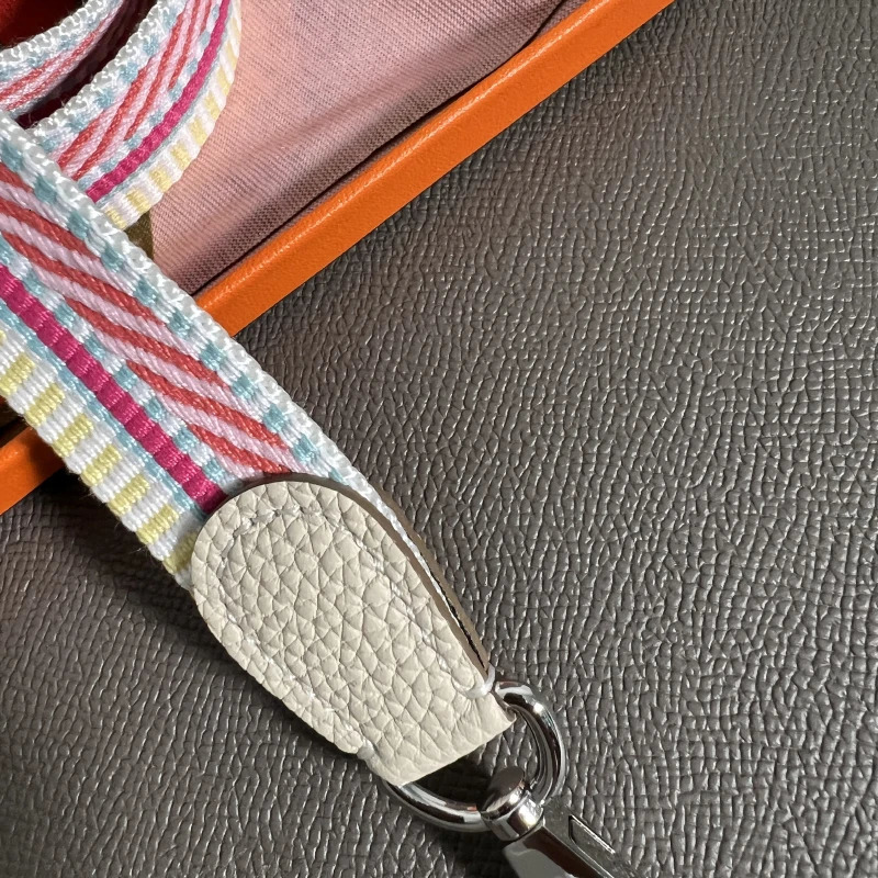 HandStitched 25cm Wide Canvas Bag Strap Togo Leather Ends Suitable for Evelyne Handbags and Crossbody 251030