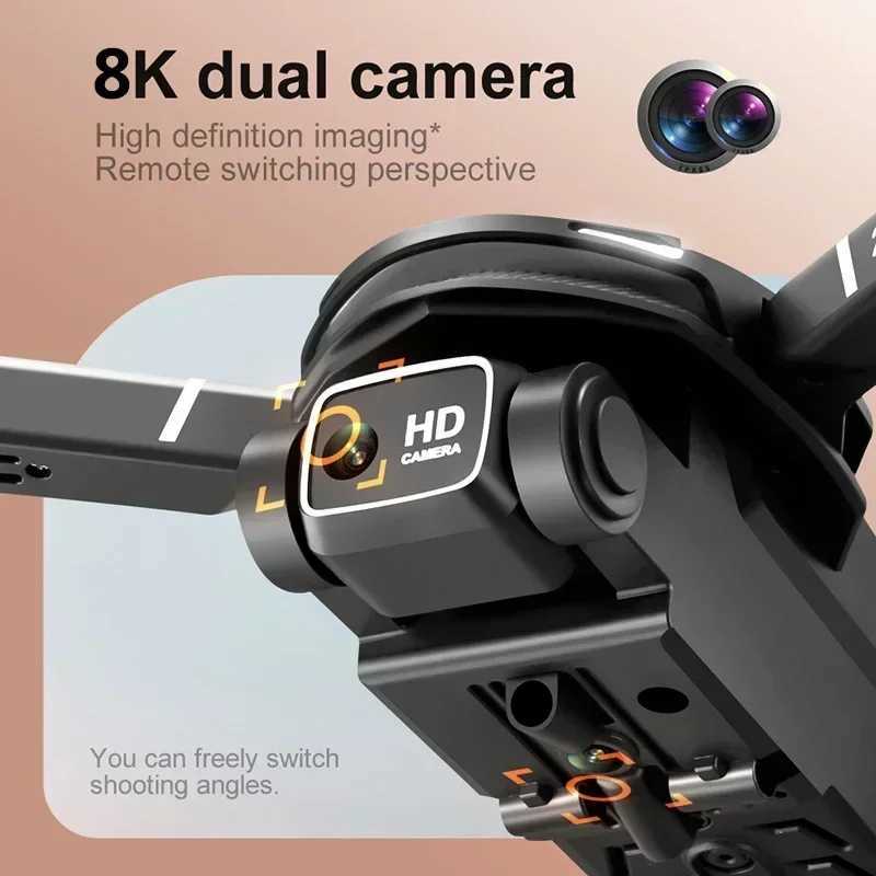 Drone Accessories 2025 New V88 Drone 8K GPS Professional HD Aerial Photography Dual Camera Folding Remote Control Aircraft Four Helicopters z250402