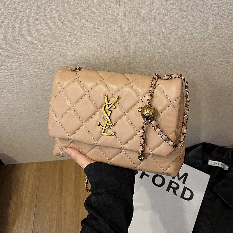 Free shipping premium bag women's new diamond chain fashion shoulder bag crossbody bag 2025