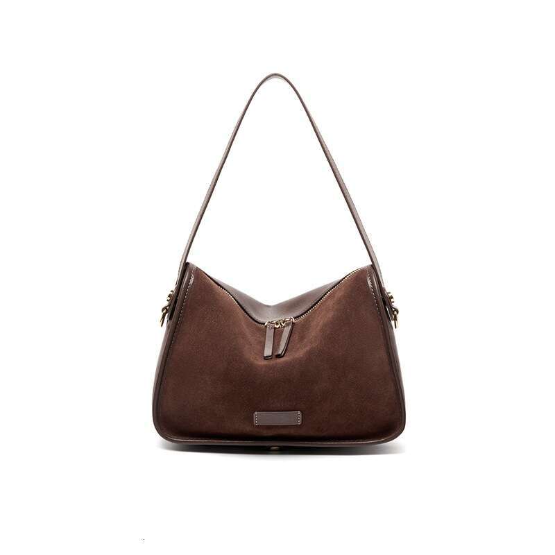 Luxury Bag Designer High-End Suede Leather Cross Body Bag One Shoulder Genuine Leather Office Women's Large Capacity Tote