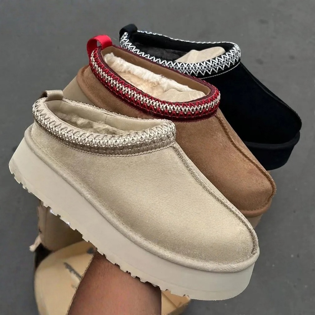 Boots Casual Shoes Designer shoes mustard seed Tasman Slippers Men Tazz Fur Classic slippers tasman Sheepskin Classic Ultra Mini Platform Boot Suede Upper Wool Fall