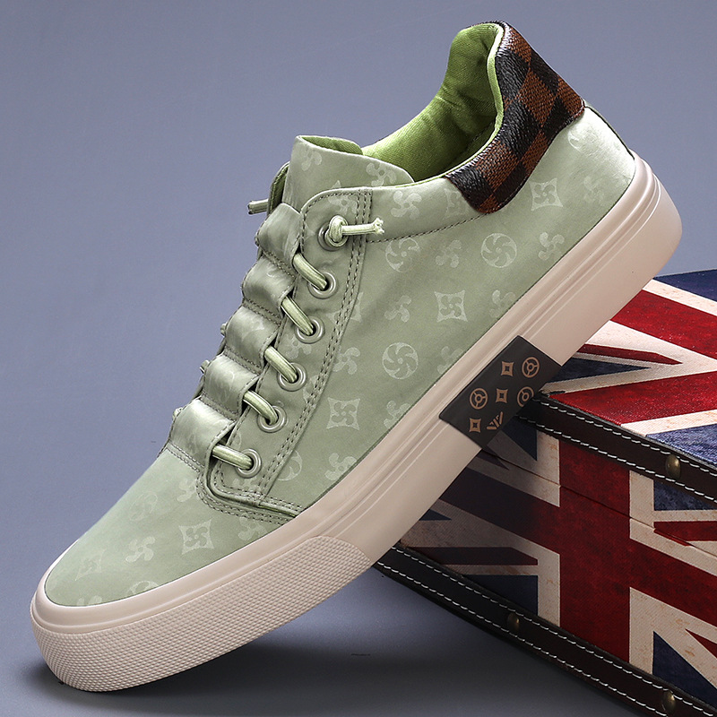 Classic lace-up printed canvas shoes Men 2025 new arrival casual skate shoes All black grass green khakis with unisex fashion shoes sizes 38-44