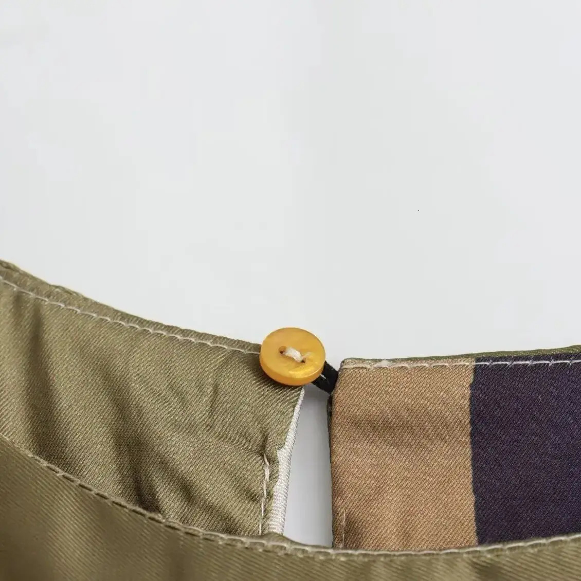 ZBZA Womens Geometric Printed Midi Dress with Folded Round Neck Short Sleeve Back Button Casual Aline Summer Fashion 250402m