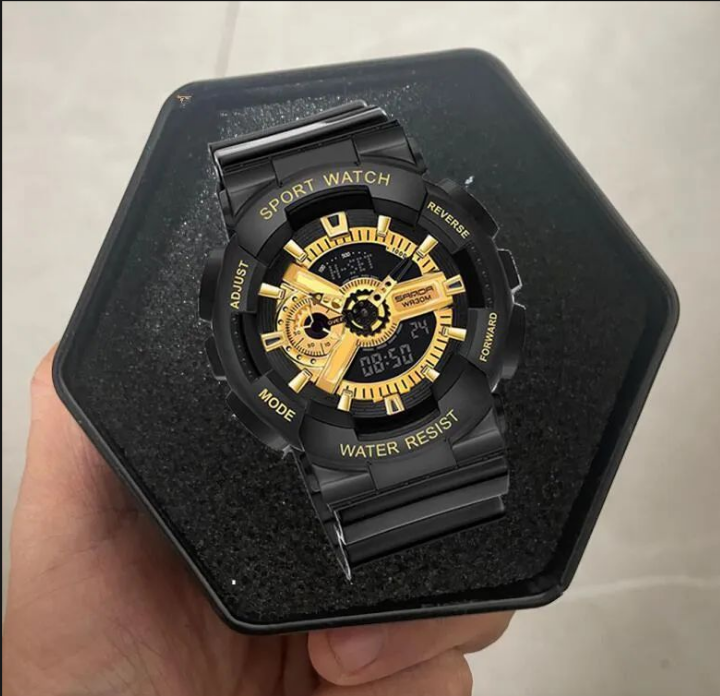 Fashion Luxury Mens G Style Military Wristwatches Multifunction LED Digital Quartz Sport Watches for Man Male Students Clock