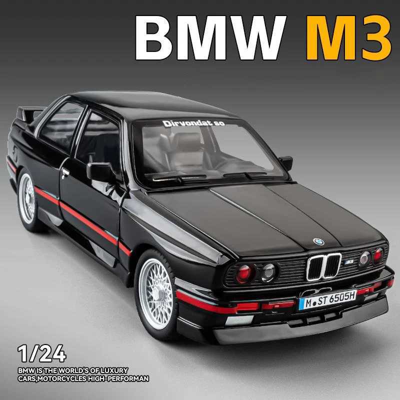 1 24 BMW M3 E30 1988 Super Car Alloy Model Car Toy Die Casting Metal Sound and Light Car Toy X250402