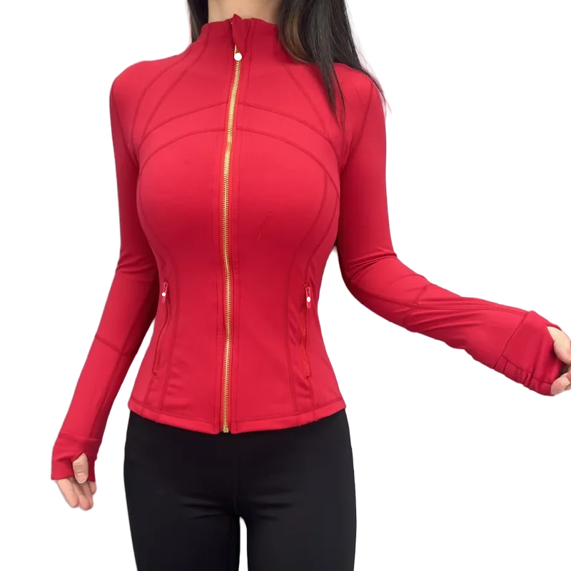 New Women Yoga Sets Shorts Define Gold Zipper Workout Sport Coat Fiess Gym Jacket Activewear Sports Pants Training Jogging Sportswear